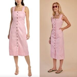 NWT Hunter Bell Sloan Button Up Dress Pink
